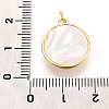 Brass Micro Pave Clear Cubic Zirconia Pendants KK-N268-36G-3