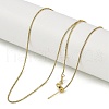 Ion Plating(IP) 304 Stainless Steel Box Chains Necklaces NJEW-H042-09G-1
