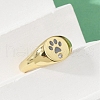Brass Micro Pave Cubic Zirconia Adjustable Cuff Rings for Women RJEW-C129-06G-3