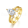 925 Sterling Silver Pave Cubic Zirconia Stackable Rings HL5195-4-6