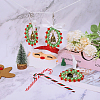 Christmas Wreath Acrlic & Glass Pendant Decorations PALLOY-GO00036-6