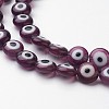 Handmade Evil Eye Lampwork Beads Strands LAMP-J081-06-8x4mm-3