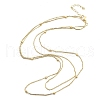 Brass Double Layer Necklaces NJEW-D302-52G-4