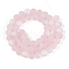 Frosted Transparent Glass Beads Strands GLAA-T032-T8mm-MBB10-2