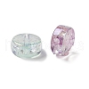 UV Plating Rainbow Iridescent Acrylic Beads X-OACR-F009-07-2