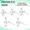 Unicraftale 100Pcs 5 Styles 304 Stainless Steel Slide On End Clasp Tubes STAS-UN0060-24P-02-3