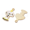 Alloy Enamel Pendants ENAM-O001-11R-G-2