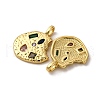 Brass Micro Pave Cubic Zirconia Pendants KK-P308-32G-2