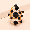 Alloy Rhinestone Multi-layer Rings VU7935-4-2