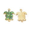 Printed Alloy Connector Charms ENAM-C009-02G-09-1