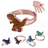Dinosaur Alloy with Epoxy Adjustable Finger Rings for Kids FS-WG73FA2-01-5