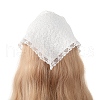 Lace Bandana Kerchief Tie Back Headwrap PW-WG47298-02-3