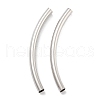 Brass Curved Tube Beads KK-B120-04E-P-1