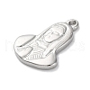 Anti-Tarnish 201 Stainless Steel Pendants STAS-Q015-01P-2
