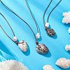 Mother's Day Jewellery Summer Beach Natural Cultured Freshwater Pearl & Natural Shell Pendant Necklaces NJEW-JN05100-05-2