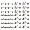 DICOSMETIC 40Pcs 2 Style Tibetan Style Tibetan Style Alloy Pendants FIND-DC0002-02-1