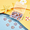 SUNNYCLUE 40Pcs 2 Colors Baking Painted Alloy Enamel Pendants ENAM-SC0003-14-6