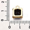 Brass Micro Pave Cubic Zirconia Charms KK-N261-24B-G-3