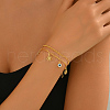 Brass Curb & Cable Chain Multi-strand Bracelets DT4732-1