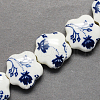 Handmade Printed Porcelain Beads PORC-Q166-1-2