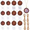 CHGCRAFT DIY Flat Round Pendant Necklace Making Kit DIY-CA0004-84-1