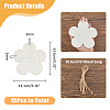 DICOSMETIC 15Pcs Unfinished Wood Pendant Decorations WOOD-DC0001-25C-2