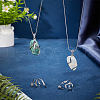 4Pcs 4 Styles Brass Pendant Irregular Cabochon Settings KK-NB0003-73B-5