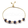 Natural Lapis Lazuli Wrapped Bracelets BJEW-A122-10A-1