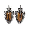 Natural Tiger Eye Faceted Big Pendants G-L524-03AS-04-1