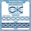 5M Ethnic Style Polyester Rhombus Jacquard Ribbon OCOR-WH0101-19B-2