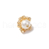 20Pcs Cylinder Seed Beaded Flower Pendants PALLOY-MZ00704-6