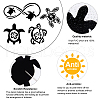 Gorgecraft 8 Sheets 4 Style Turtle & Infinity Laser Style PET Waterproof Self-Adhesive Stickers STIC-GF0001-01A-4
