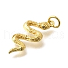 Brass Micro Pave Cubic Zirconia Pendants KK-U072-20G-2