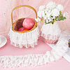 Gorgecraft 2 Yards 3 Layer Polyester Organza Ruffled Pleated Lace Flower Fabric Trim OCOR-GF0003-31A-4
