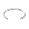 Non-Tarnish 304 Stainless Steel Twisted Open Cuff Bangles for Women BJEW-B097-01P-3