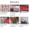 Flat Round Frame Carbon Steel Cutting Dies Stencils X-DIY-F036-36-7