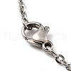 201 Stainless Steel Triple Moon Goddess Pendant Necklace with Cable Chains NJEW-Q317-36P-3