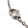 Non-Tarnish 201 Stainless Steel Triple Moon Goddess Pendant Necklace with Cable Chains NJEW-Q317-36P-3