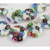 Handmade Millefiori Glass Beads Strands LK139-1
