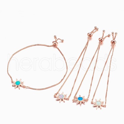 Adjustable Brass Bolo Bracelets BJEW-K204-06-RG-1