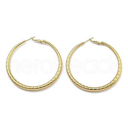 202 Stainless Steel Huggie Hoop Earrings with 304 Stainless Steel Pins for Women EJEW-M253-01B-G-1