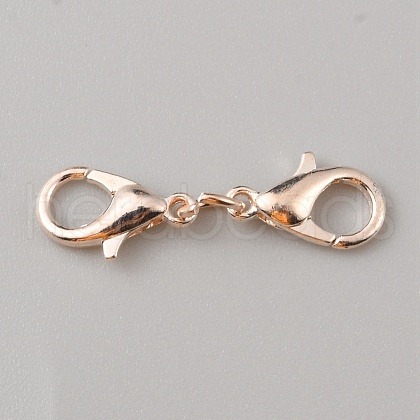 Zinc Alloy Double Lobster Claw Clasps FIND-TAC0016-15RG-1