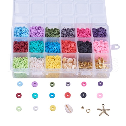Handmade Polymer Clay Beads CLAY-JP0001-03-4mm-1