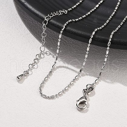 Brass Ball Chain Necklaces KK-P304-03P-1
