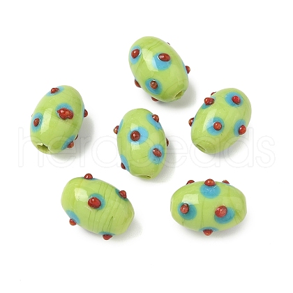 Handmade Lampwork Bumpy Beads LAMP-U004-04C-1