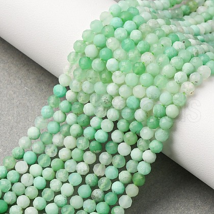 Natural Chrysoprase Beads Strands G-C196-A02-3mm-1