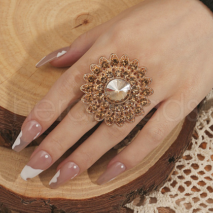 Ethnic Style Alloy & Rhinestone Finger Rings FS-WG504EF-03-1