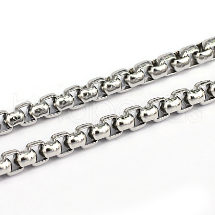 Tarnish Resistant 304 Stainless Steel Box Chains CHS-L001-29-5mm-1