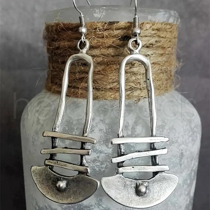 Ladder Pattern Alloy Dangle Earrings FS-WGAC61F-01-1