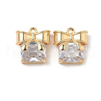 Brass Micro Pave Cubic Zirconia Pendants KK-S531-09G-D-1